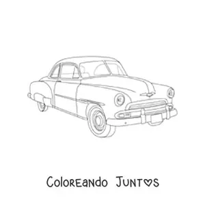 Imagen para colorear de un Chevrolet Deluxe coupé de 1951