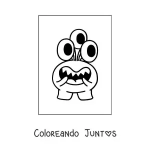 Imagen para colorear de extraterrestre feliz