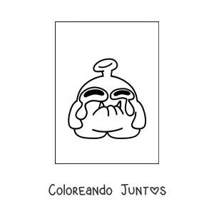 Imagen para colorear de extraterrestre triste