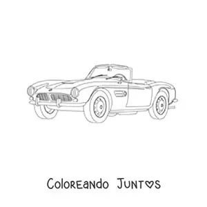 Imagen para colorear de un BMW 507 Roadster