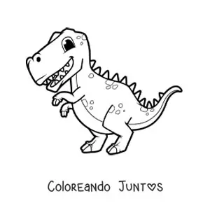 Tiranosaurio rex bebé animado