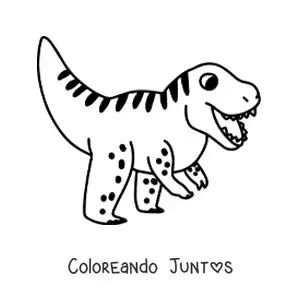 Imagen para colorear de tiranosaurio rex bebé grande