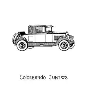 Imagen para colorear de un auto vintage