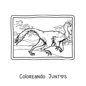 Imagen para colorear de khaan carnívoro realista