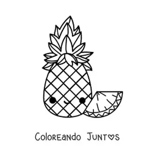 Imagen para colorear de piña bonita