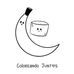 Imagen para colorear de banana bonita