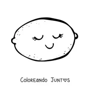 Imagen para colorear de limón bonito