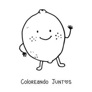 Imagen para colorear de limón animado