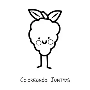 Imagen para colorear de uvas tiernas