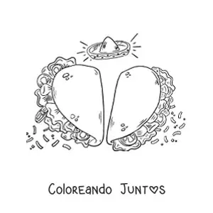 Tacos con forma de corazón
