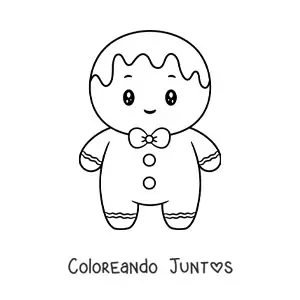 Imagen para colorear de hombre de jengibre
