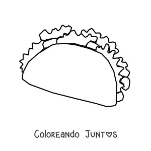 Imagen para colorear de un taco