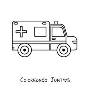 Imagen para colorear de una ambulancia