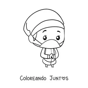 Imagen para colorear de médico cirujano kawaii