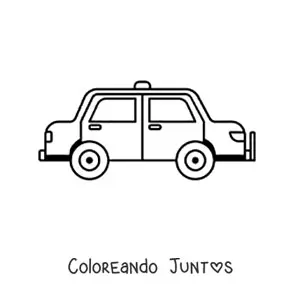 Imagen para colorear de un auto de la policía