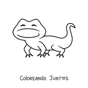 Imagen para colorear de lagartija del desierto
