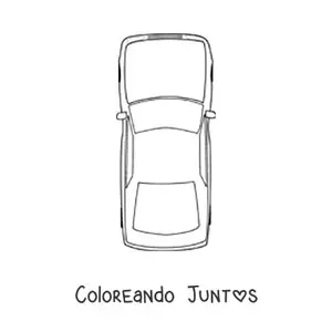 Imagen para colorear de un auto visto desde arriba