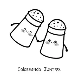 Sal y pimienta kawaii animadas