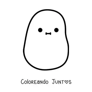 Imagen para colorear de papa kawaii