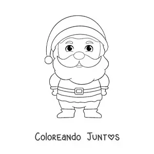 Imagen para colorear de San Nicolás kawaii
