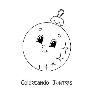 Imagen para colorear de bambalina navideña animada