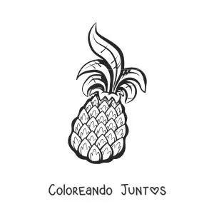 Imagen para colorear de una piña