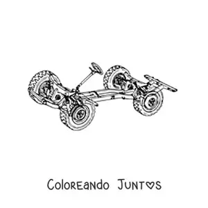 Imagen para colorear del chasis de un auto