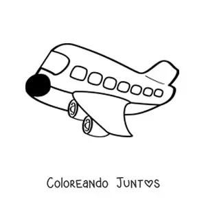 Imagen para colorear de un avión