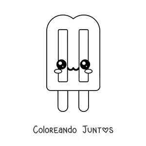 Doble paleta de helado kawaii fácil