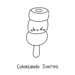 Imagen para colorear de paleta animada tierna