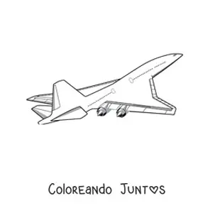 Imagen para colorear de un avión