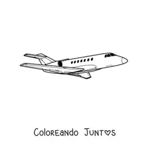 Imagen para colorear de un avión