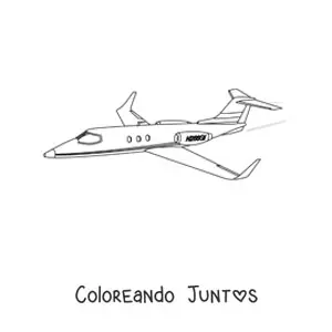 Imagen para colorear de un avión