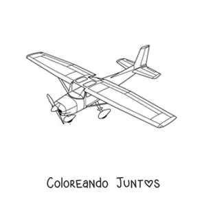 Imagen para colorear de una avioneta