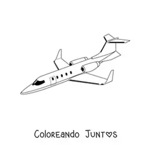 Imagen para colorear de un avión pequeño