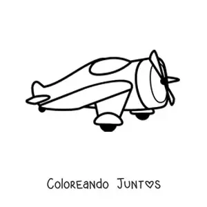 Imagen para colorear de una avioneta
