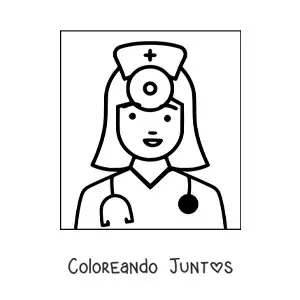Imagen para colorear de enfermera heroína