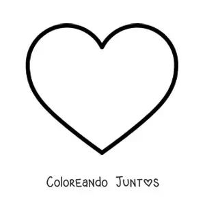 Imagen para colorear de emoji de corazón grande