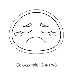 Emoji triste kawaii
