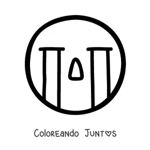 Imagen para colorear de emoji llorando fácil