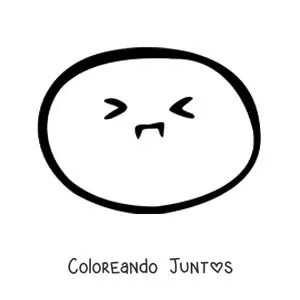 Imagen para colorear de emoji preocupado