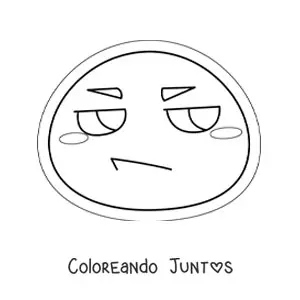 Emoji enojado kawaii animado