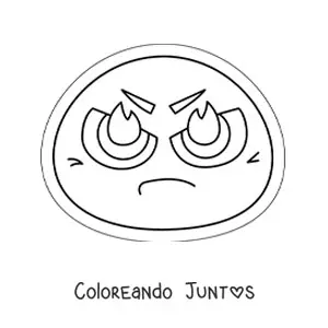 Emoticón enojado kawaii animado
