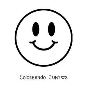 Imagen para colorear de emoji de carita feliz