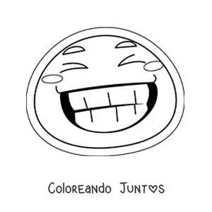 Imagen para colorear de emoji sonriendo