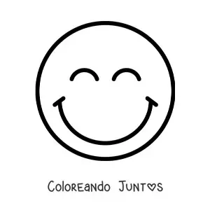 Imagen para colorear de carita feliz