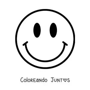 Imagen para colorear de cara feliz fácil