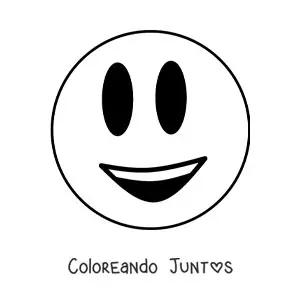Imagen para colorear de emoticón de cara feliz