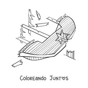 Imagen para colorear de un naufragio