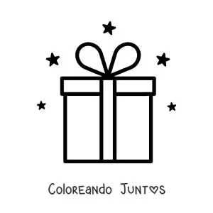 Imagen para colorear de emoji de regalo de cumpleaños